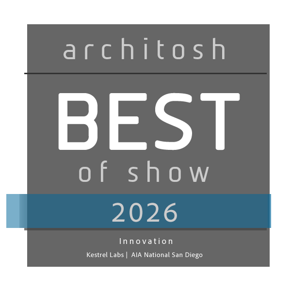 Architosh Best of Show — Innovation award, AIA26 San Diego.