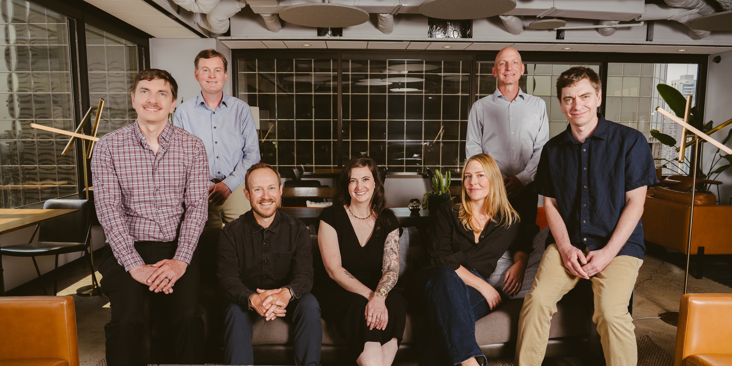 The Kestrel Labs team, seated together in their Denver office.